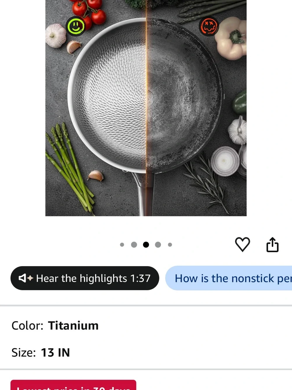 Titanium Pro Wok — Silver Finish